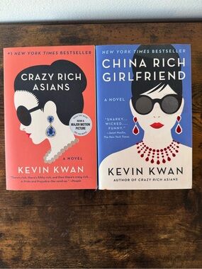 Crazy Rich Asians & China Rich Girlfriend Kevin Kwan Paperback Book Lot 2 Books